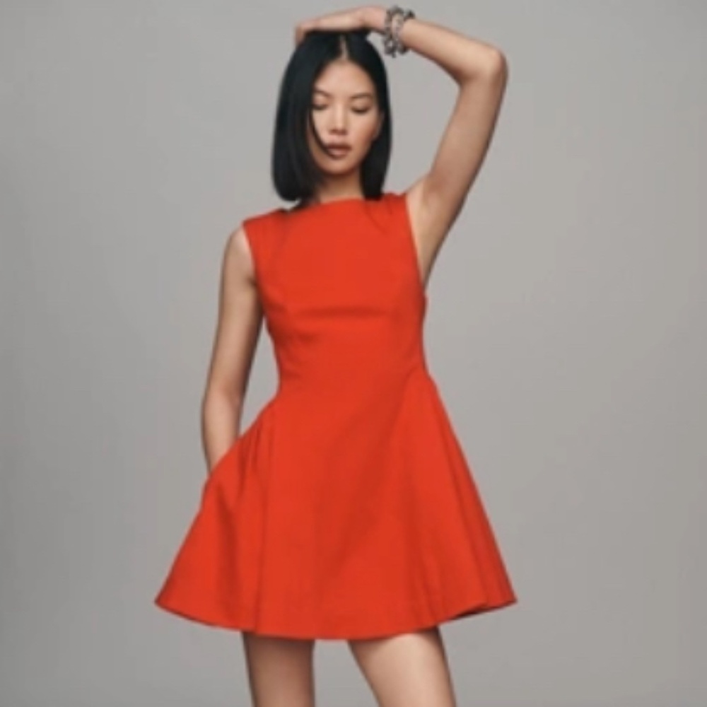 Maeve Women's Red Sleeveless Back-Cutout A-Line Mini Dress NWT